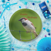 Happy Birthdy Bird Plate Pappteller (Party)
