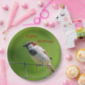 Happy Birthdy Bird Plate Pappteller (Party)