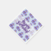 Happy BirthdyaFloral Paper Napkins Serviette (Ecke)