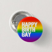 Happy Birthgay Button (Vorne & Hinten)