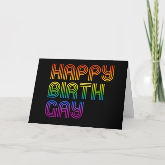 Happy Birthgay Card Karte (Vorderseite)