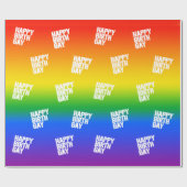 Happy Birthgay Geschenkpapier (Flach)