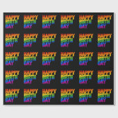 Happy Birthgay Geschenkpapier (Flach)