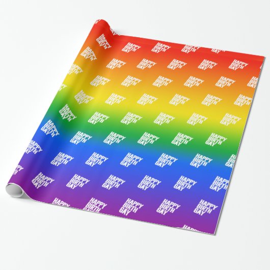 Happy Birthgay Geschenkpapier (Ungerollt)