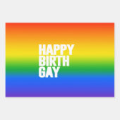 Happy Birthgay Geschenkpapier Set (Vorderseite)