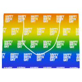 Happy Birthgay Große Geschenktüte (Vorderseite)
