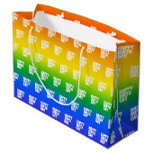 Happy Birthgay Große Geschenktüte (Rückseite Schrägansicht)