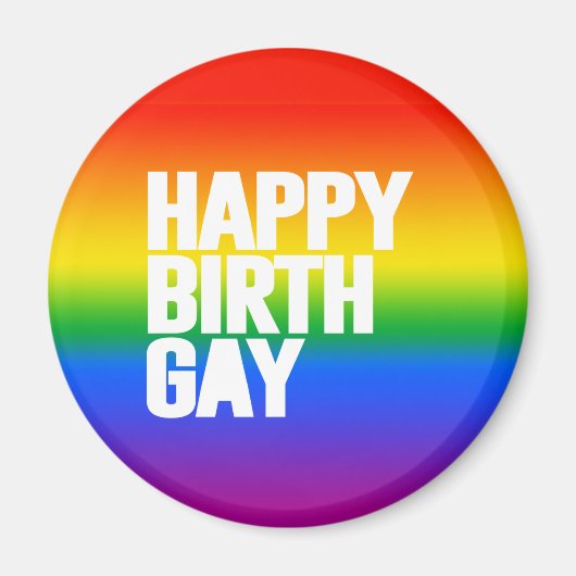 Happy Birthgay Magnet (Vorne)
