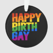 Happy Birthgay Ornament (Vorderseite)