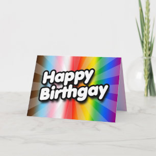 Happy Birthgay (Progressiver Stolz) Karte