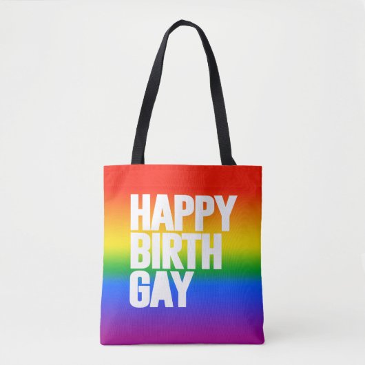 Happy Birthgay Tasche (Vorderseite)