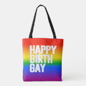 Happy Birthgay Tasche (Rückseite)