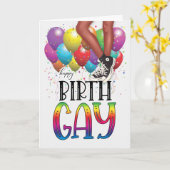 Happy BirthGAY Teen African American Birthday Karte (Gelbe Blume)