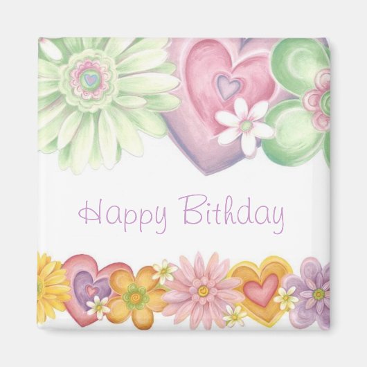 Happy Bithday für immer Magnet (Vorne)