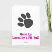 Happy Bithday Pit Bull Princess Karte (Rückseite)