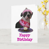 Happy Bithday Pit Bull Princess Karte (Gelbe Blume)
