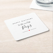 happy bithday to coolest pops rechteckiger pappuntersetzer (angewinkelt)