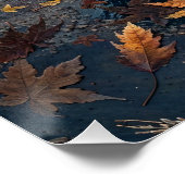 Happy Black Bar Tossing Blätter Poster (Ecke)