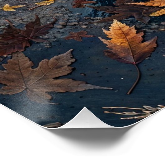 Happy Black Bar Tossing Blätter Poster (Ecke)