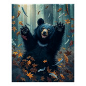 Happy Black Bar Tossing Blätter Poster (Vorderseite)