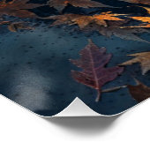 Happy Black Bar Tossing Blätter Poster (Ecke)