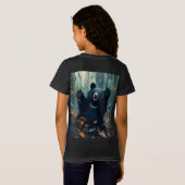 Happy Black Bar Tossing Blätter T-Shirt (Schwarz voll)