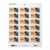 Happy Black Cocker Spaniel Adressaufkleber (Vorne)