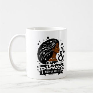 Happy Black History Month African Map Graphic Kaffeetasse