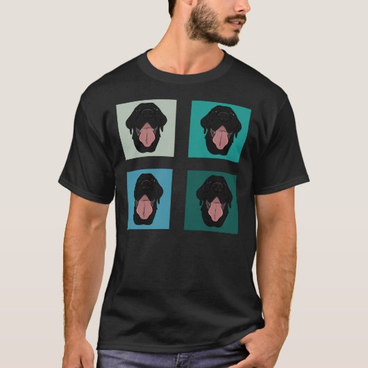 Happy Black Lab Forest Angepasst T-Shirt (Vorderseite)