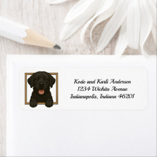 Happy Black Labrador Retriever Rücksendeadresse