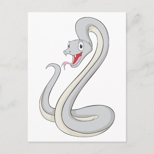 Happy Black Mamba Snake Postkarte (Vorderseite)