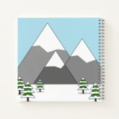 Happy Blackbird im Winter Landschaft singen Notizblock (Rückseite)