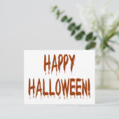 Happy Bloody Halloween Postkarte (Stehend Vorderseite)
