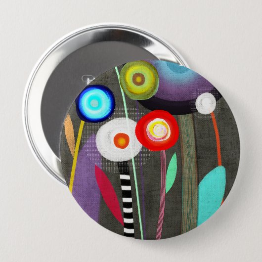 Happy Blooming Flora Brooch Button (Vorne & Hinten)