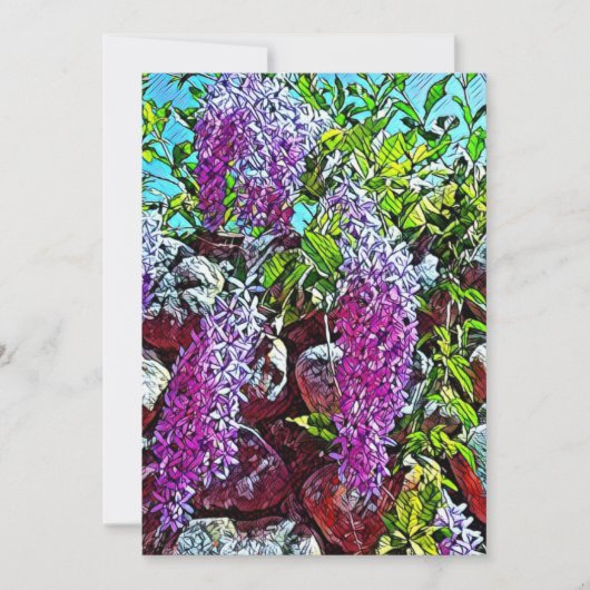 Happy blooming flower einladung (Vorderseite)