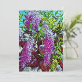 Happy blooming flower einladung (Stehend Vorderseite)