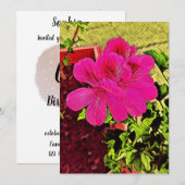 Happy blooming flower einladung (Vorne/Hinten)