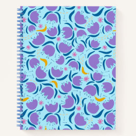 Happy Blooms and Slugs - Spiral Notebook Notizblock