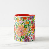 Happy Blooms Zweifarbige Tasse (Mittel)