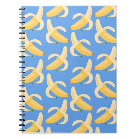 Happy Blue Banana Notebook Notizblock (Vorderseite)