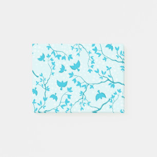 Happy Blue Birds Post-it Klebezettel