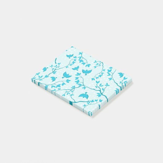 Happy Blue Birds Post-it Klebezettel (angewinkelt)