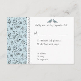 Happy Blue Birds UAWG Response erschwinglich RSVP Karte