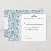 Happy Blue Birds UAWG Response erschwinglich RSVP Karte (Vorne/Hinten)