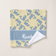 Happy blue dolpins pattern