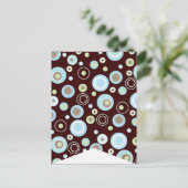 Happy Blue Dot Party Flag Banner Post Card Postkarte (Stehend Vorderseite)