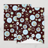 Happy Blue Dot Party Flag Banner Post Card Postkarte (Vorne/Hinten)