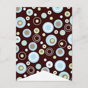 Happy Blue Dot Party Flag Banner Post Card Postkarte
