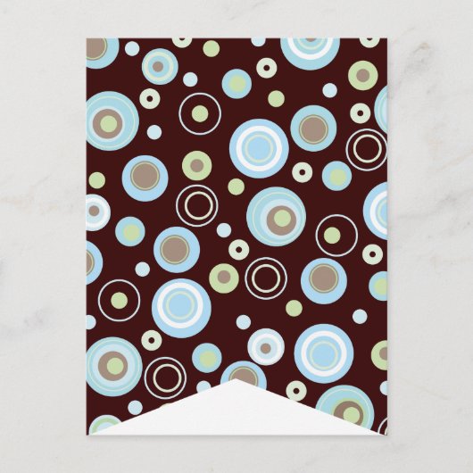 Happy Blue Dot Party Flag Banner Post Card Postkarte (Vorderseite)