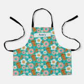 Happy Blue Eggs Bacon Donuts Pastel Schürze (Vorderseite)